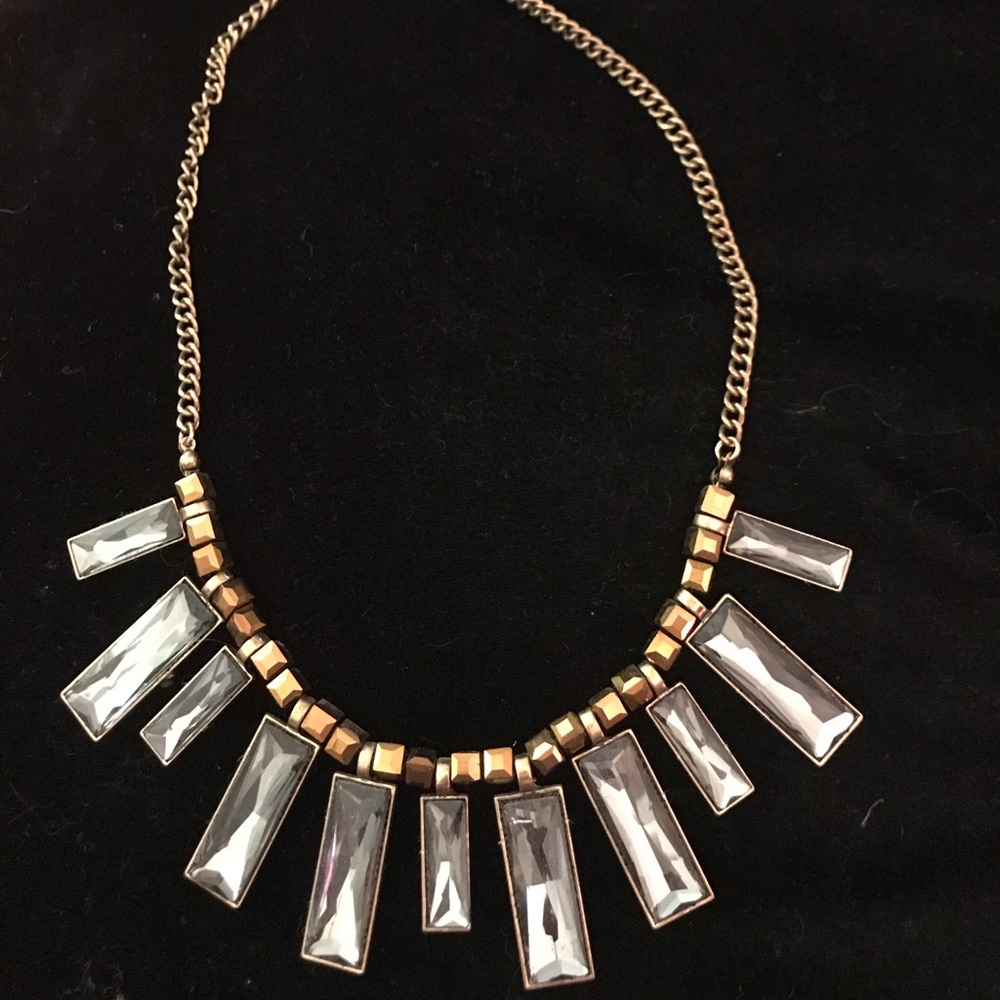 Gold and gray necklace